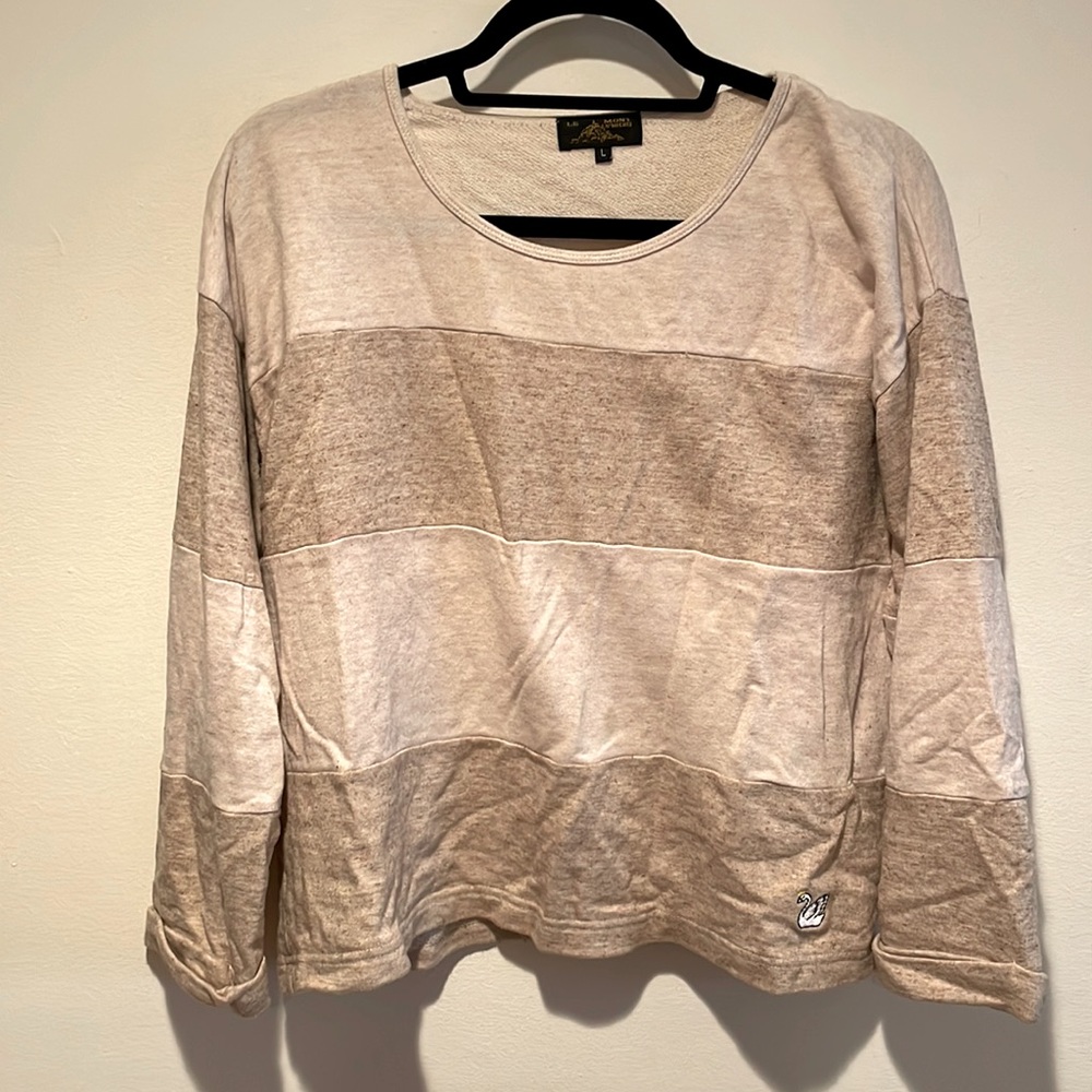 Le Mont S’Michel beige striped sweater in a large